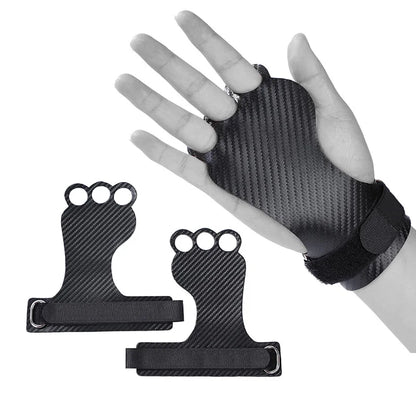 Carbon Gymnastics Hand Grips for Weight Lifting Crossfit Pullups Workout Palm Protector Gym Grip Gloves NEW ERGONOMIC DESIGN
