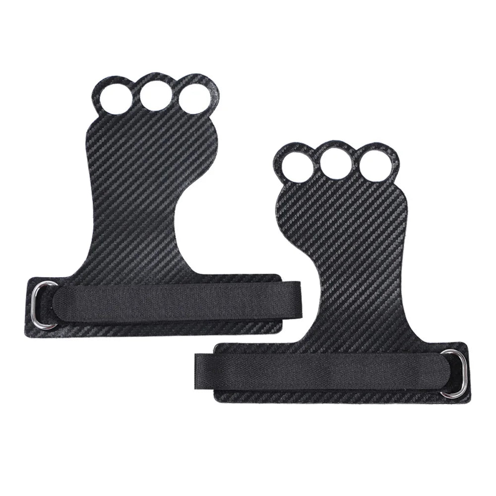 Carbon Gymnastics Hand Grips for Weight Lifting Crossfit Pullups Workout Palm Protector Gym Grip Gloves NEW ERGONOMIC DESIGN